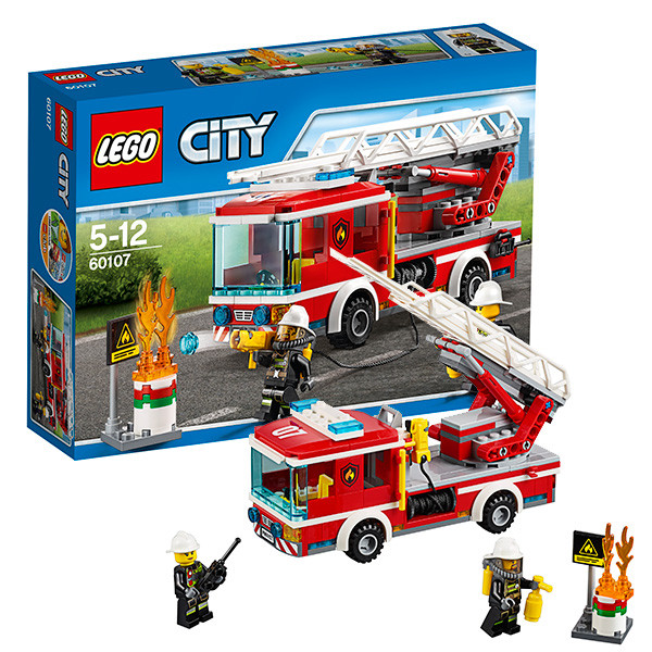 Конструктор Лего 60107 Пожарный автомобиль с лестницей Lego City, фото 1