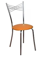 Кухонный стул ВИОЛА Люкс хром для кафе бара ресторана (VIOLA Lux Chrome кож/зам V-)