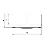 Заглушка внутренняя Ferrum Д.100 мм (AISI 430/0,5мм) нержавеющая сталь, фото 2
