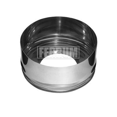 Заглушка с отверстием Ferrum Д.100х200 мм (AISI 430/0,5мм) нержавеющая сталь