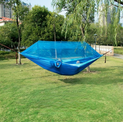 Гамак с антимоскитной сеткой Two Seats Hammock Двухместный (270х140 см) Синий