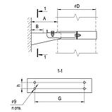 Кронштейн раздвижной Ferrum (AISI 430/1 мм) нержавеющая сталь, фото 3