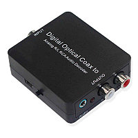 Адаптер - переходник, аудио-преобразователь для DTS 5.1 с оптики (Toslink/SPDIF) на jack 3.5mm (AUX), RCA