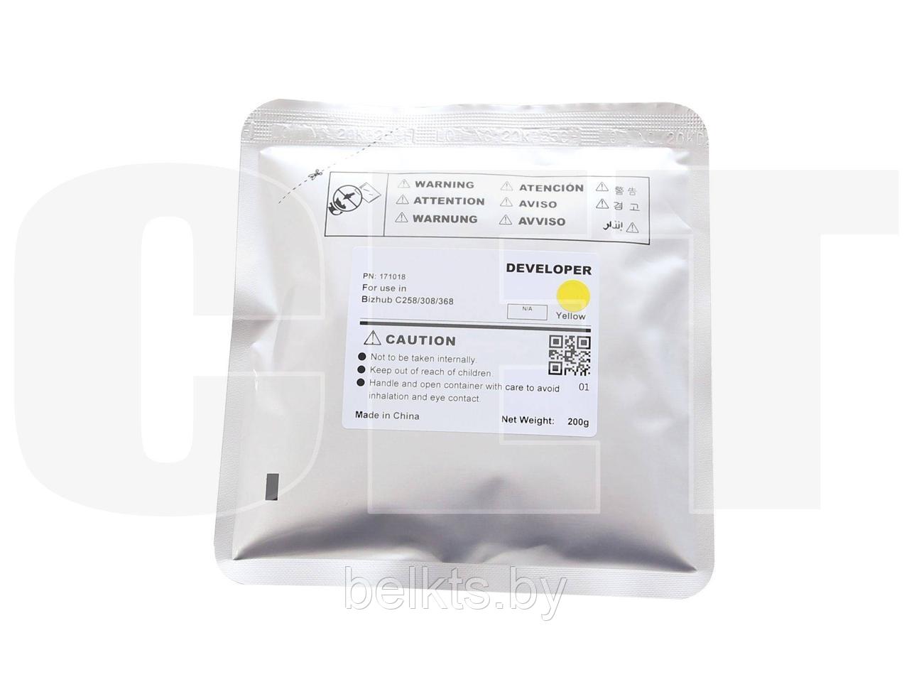 Девелопер для KONICA MINOLTA Bizhub C258/C308/C368 (CET) Yellow, 200г, 600000 стр., CET171018