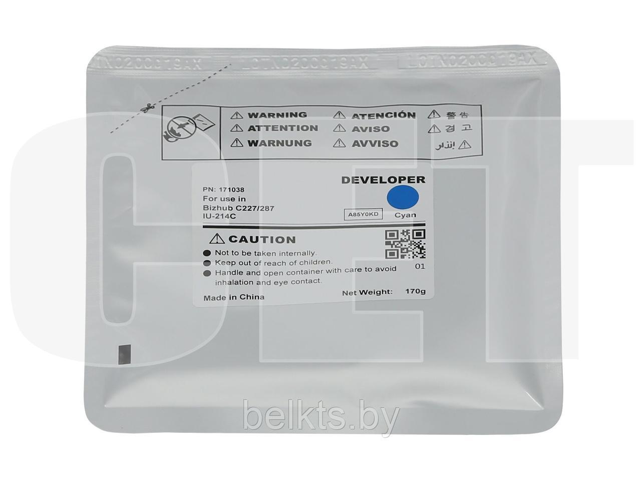 Девелопер IU-214C для KONICA MINOLTA Bizhub C227/C287 (CET) Cyan, 170г, 90000 стр., CET171038