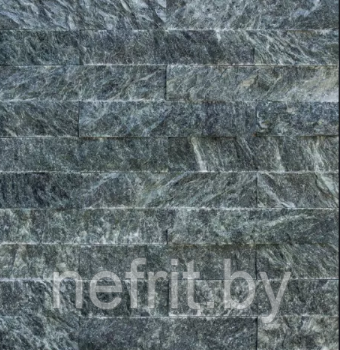 Плитка 200x40x20 "рваный камень" змеевик