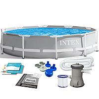 Каркасный бассейн Intex для дачи 26702 Prism Frame Pool 305x76 + фильтр-насос на 2000 л/ч