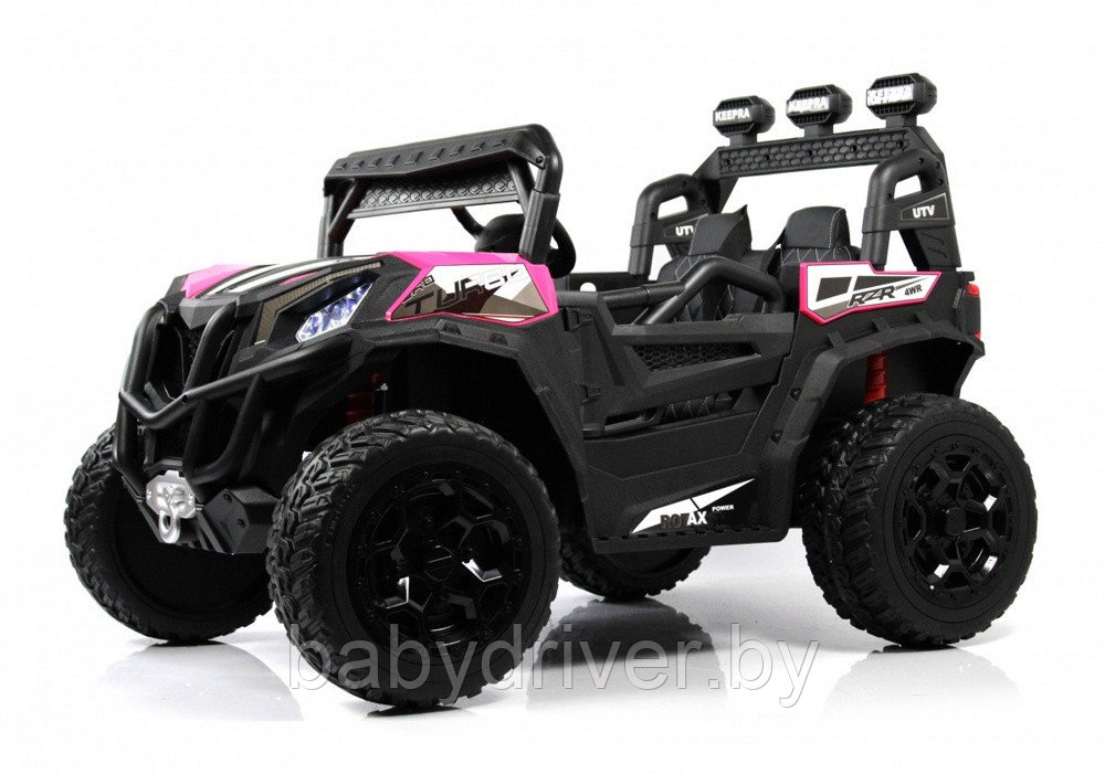 Детский электромобиль RiverToys C111CC (темно-розовый) Полноприводный