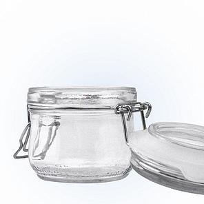 Стеклянная банка с крышкой (бугельный замок) 0,250 л (250 мл.) (стеклобанка), фото 2