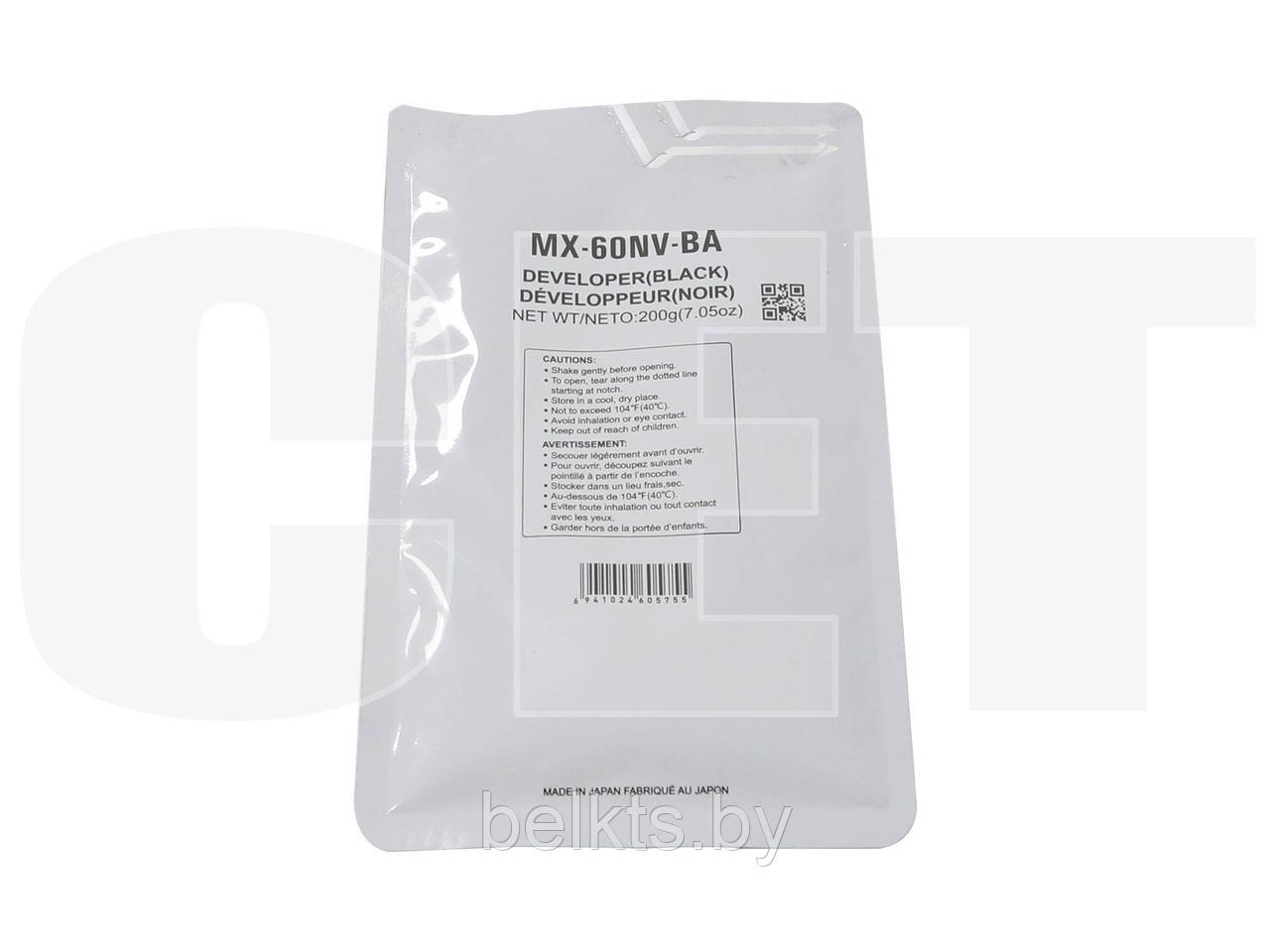 Девелопер MX-60NVBA для SHARP MX-3050N/4050N/5070N/C3081R/C5081D (CET) Black, 200г, 500000 стр., CET171009
