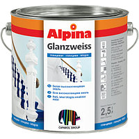 Эмаль. Alpina «Glanzweiss» Устойчива к моющим и дезинфекционным свойствам.
