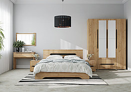 Спальня Вега - Комплект 3 - Дуб золотой крафт/Венге (Горизонт)