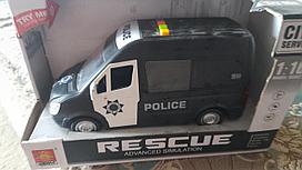 Инерционная  машинка полиция "police" " свет.звук.откр двери WY590