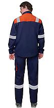 Костюм СИРИУС-БИЛДЕР куртка, брюки темно-синий с оранжевым, фото 3