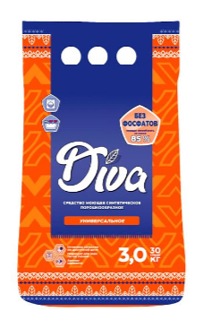 Порошок стиральный Diva, универсальный 3кг. Цена указана без учета НДС 20%