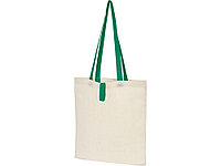 Складная эко-сумка Nevada из хлопка плотностью 100 г/м2, зеленый