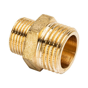 Ниппель переходной латунный 1/2" х 3/8" General Fittings арт. 260003H040300H