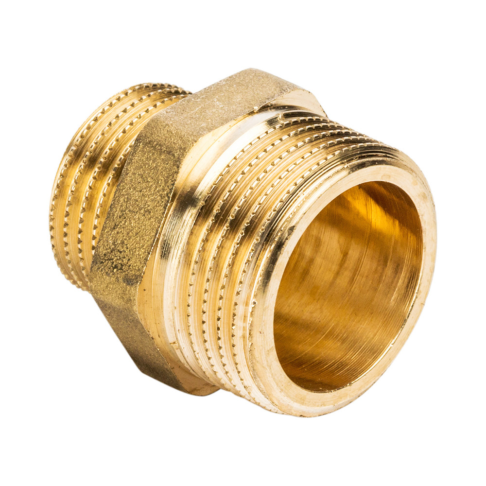 Ниппель переходной латунный 3/4" х 1/2" General Fittings арт. 260003H050400H