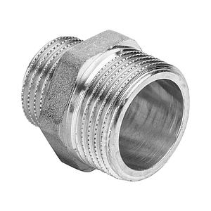 Ниппель переходной латунный 1/2" х 3/4" General Fittings (покрытие хром/никель) арт. 260003С050400H
