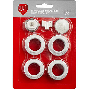 Комплект 3/4" для подключения секционных радиаторов Royal Thermo, белый арт. RT03.1