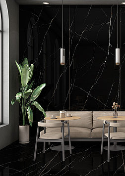 Керамический слэб Double Polished MARQUINA OLPSE LUMINOUS 2800х1200х6мм