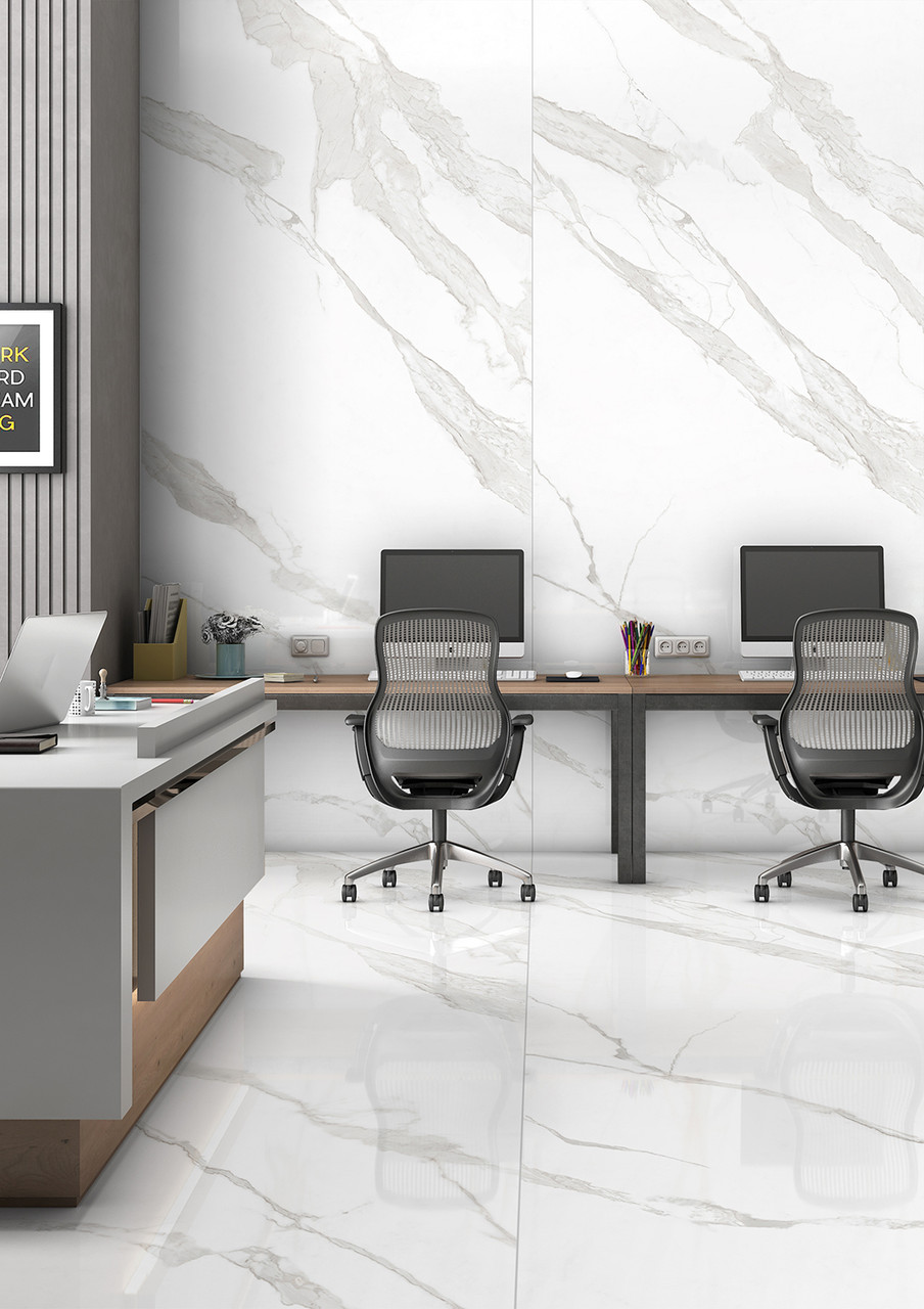 Керамический слэб Polished  PATAGONOA BIANCO ELEGANCE 2800х1200х6мм
