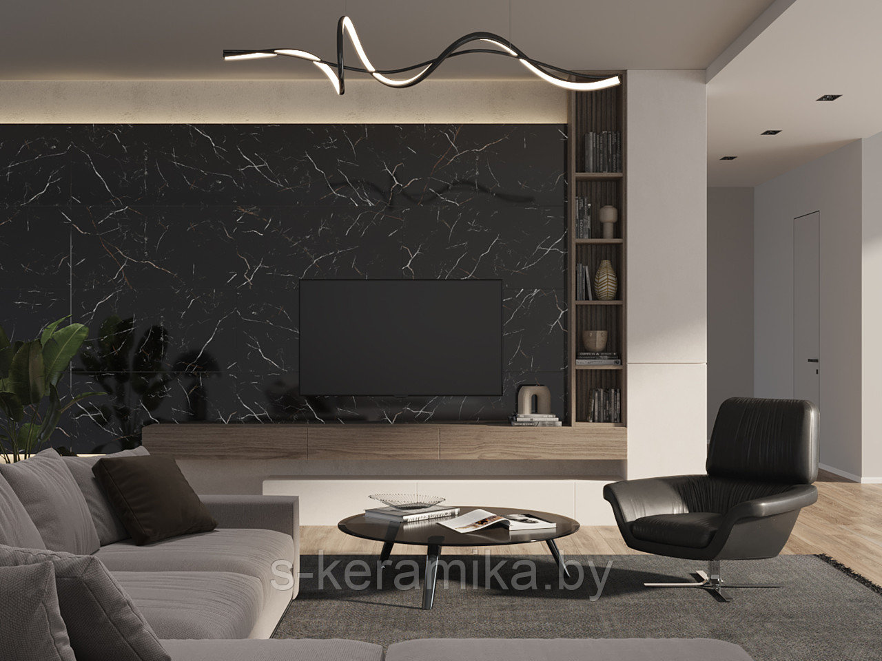 КЕРАМОГРАНИТ CERSANIT NERO ПОЛИРОВАННЫЙ HG ЧЕРНЫЙ РЕКТИФИКАТ 60X120 A17442
