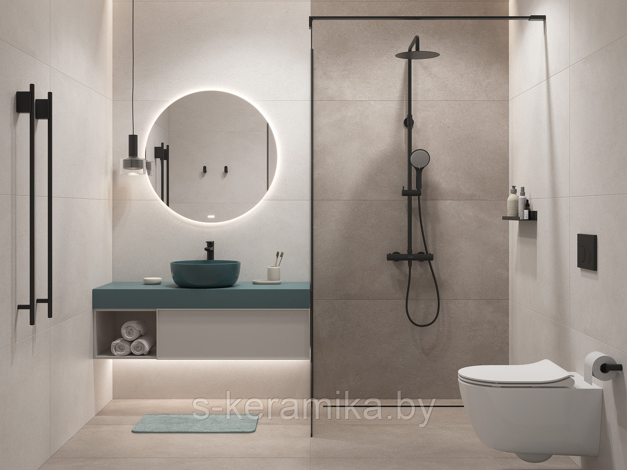 КЕРАМОГРАНИТ CERSANIT FUTURA ТОНКИЙ SOFT CONCRETE СВЕТЛО-СЕРЫЙ РЕКТИФИКАТ 60X120 A17122