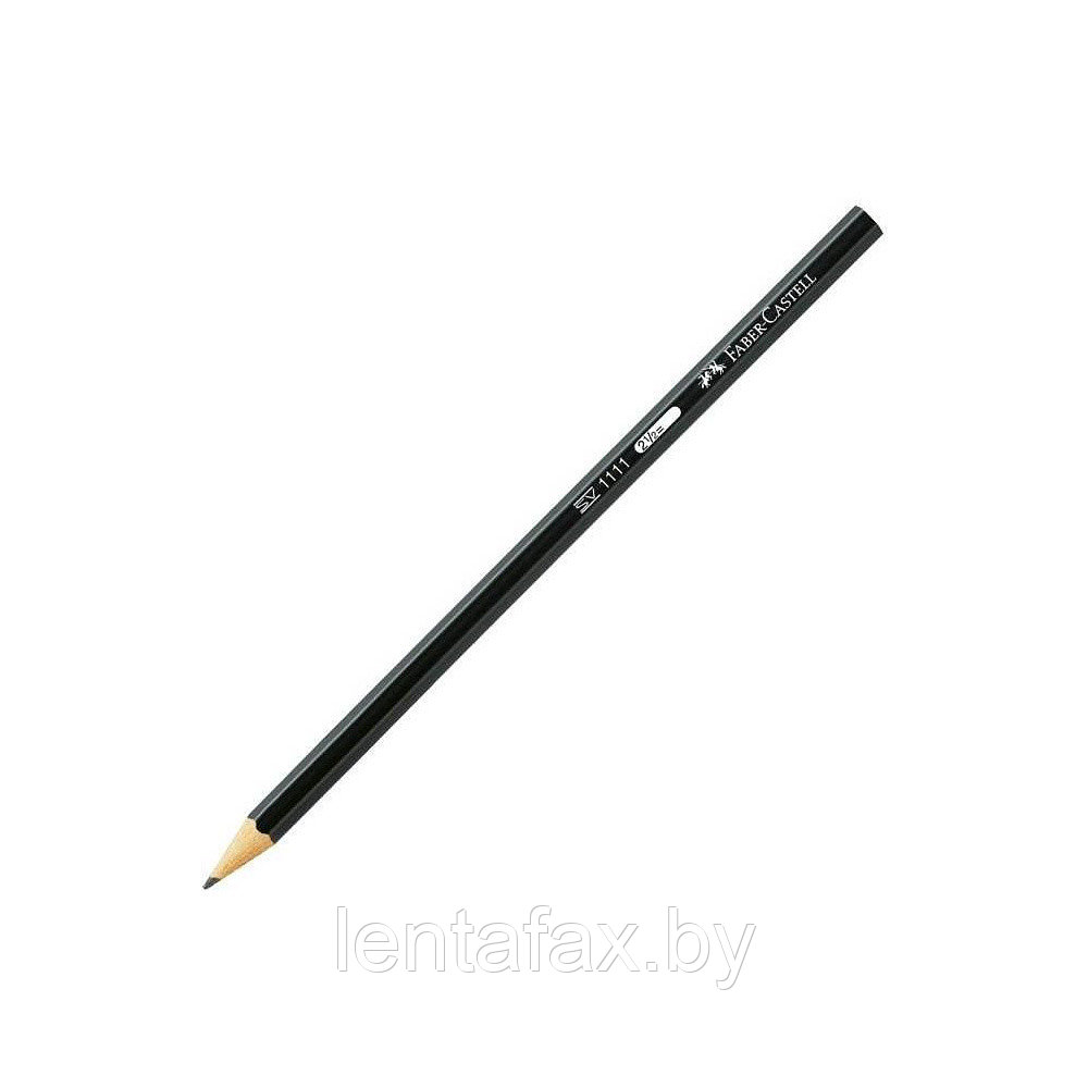 Карандаш простой "Faber-Castell 1111", HB, без ластика, черный. Цена без учета НДС 20%