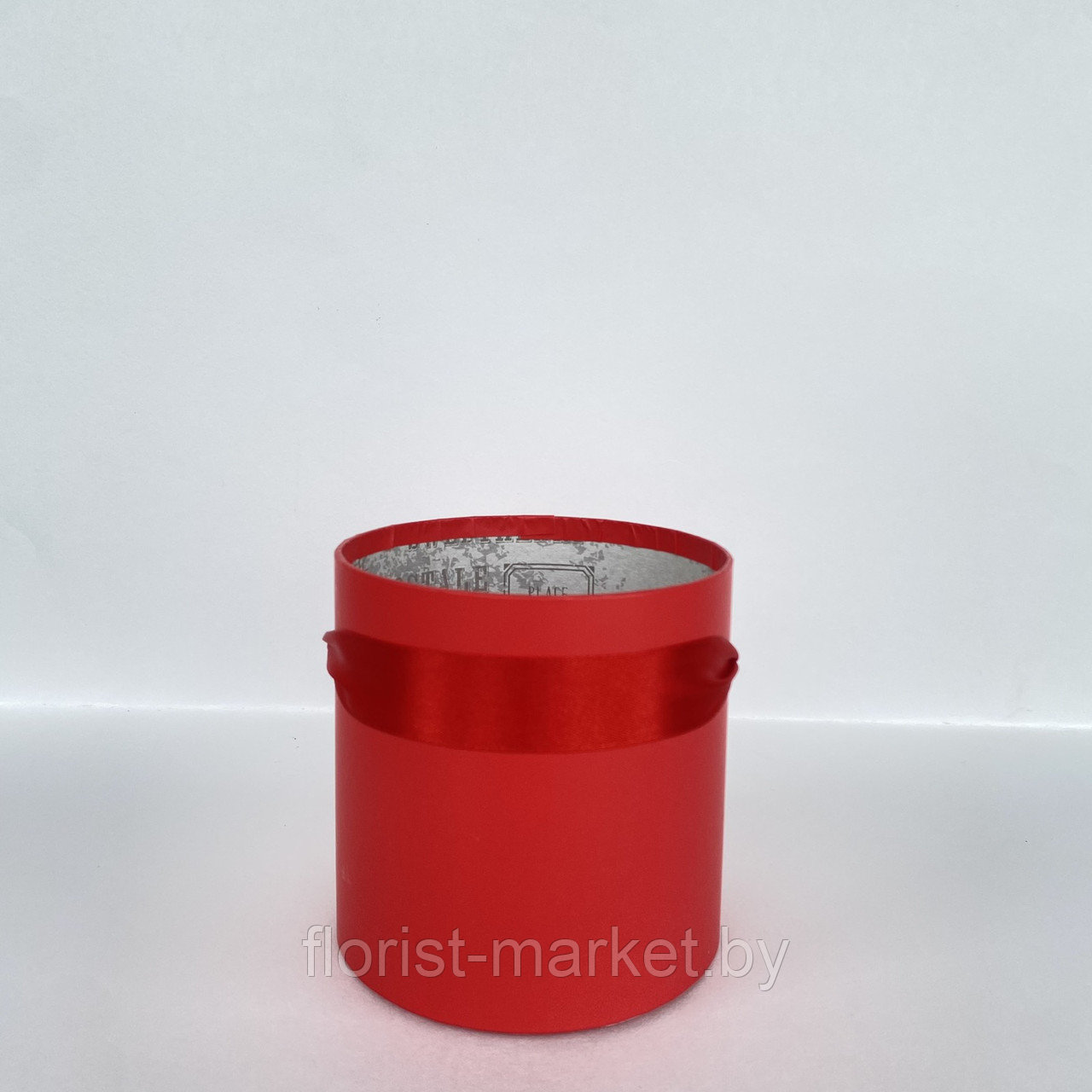 Коробка шляпная без крышки, D12/H12 см, красный