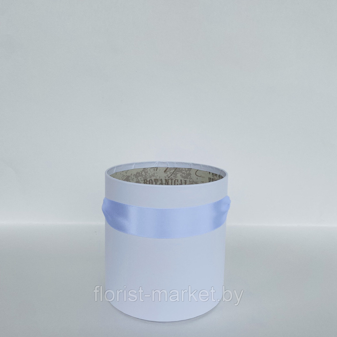 Коробка шляпная без крышки, D12/H12 см, белый