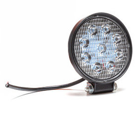 Фара круглая дополнительная , направленный свет 9 диодов AE27R-9LED-28НС 27W 12/24V (115x28x142)