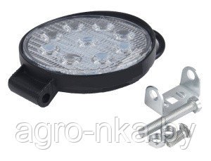 Фара круглая дополнительная , рассеиваемый свет 9диодов AE27R-9LED-28РС 27W 12/24V (115x28x142)