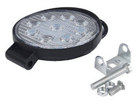 Фара круглая дополнительная , рассеиваемый свет 9диодов AE27R-9LED-28РС 27W 12/24V (115x28x142)