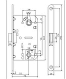Механизм дверной врезной LOCKSTYLE  410B PVC AB бронза, фото 2