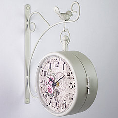 Часы настенные ML-5687 металлические двухсторонние  (32х8,5x30 см.)