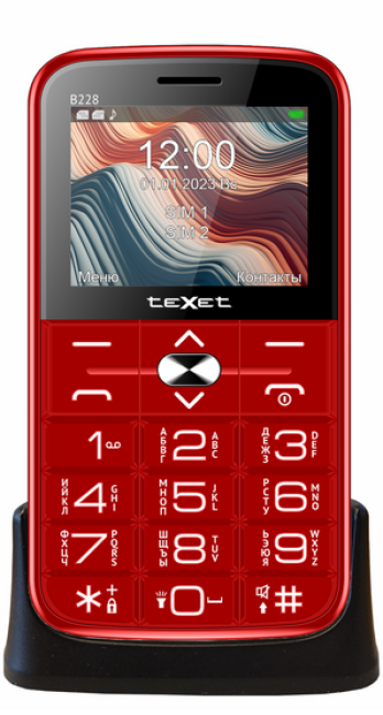 Мобильный телефон TeXet TM-B228 красный