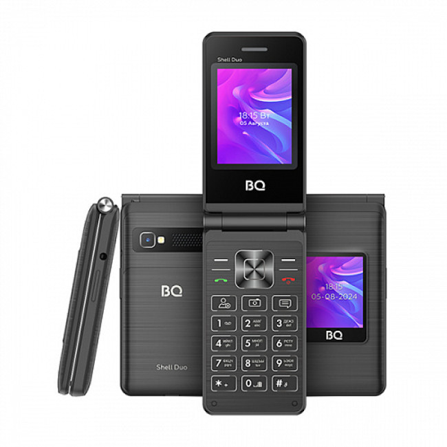 Мобильный телефон BQ BQ-2412 Shell Duo (черный)