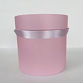 Коробка шляпная с крышкой, D20/H20 см, нежно-розовый