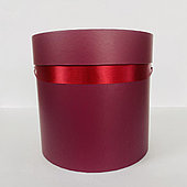 Коробка шляпная с крышкой, D20/H20 см, бордовый
