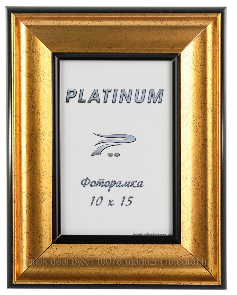 Рамка PLATINUM JW100-3-СТАРОЕ ЗОЛОТО 10x15