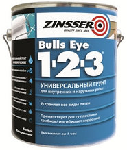 Грунтовка (грунт акриловый водный 3,78 л)  Bulls Eye 1-2-3 Primer  пятноустраняющий акриловый, белый матовый
