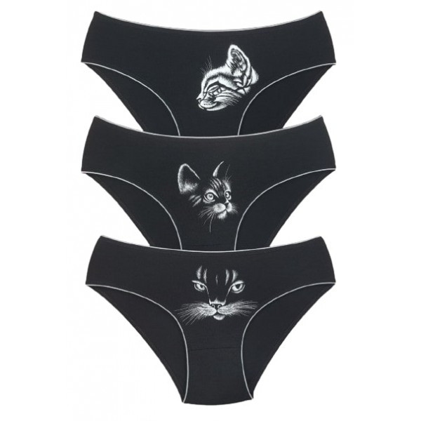 Трусы женские 170,176/96/102 черные COTTONDANCE 3КТ204 SYH