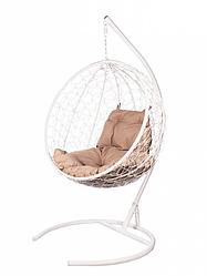 Подвесное кресло BiGarden Kokos White (Бежевая подушка)