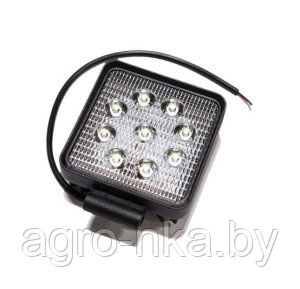 Фара квадратная дополнительная , направленный свет 9 диодов AE27S-9LED-42НС 27W 12/24V (110x42x140)
