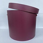 Коробка шляпная с крышкой, D32,5/H28 см, бордовый