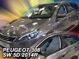 Ветровики вставные для Peugeot 308 SW (2013-) универсал / Пежо 308 [26155] (HEKO)