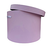 Коробка шляпная с крышкой, D40/H30 см, нежно-розовый