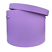 Коробка шляпная с крышкой, D40/H30 см, светло-лиловый