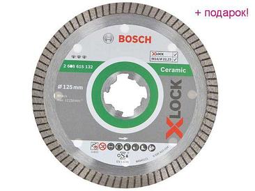 BOSCH Китай Алмазный круг 125х22 мм по керамике Turbo X-LOCK Best for Ceramic Extraclean BOSCH (сухая резка)